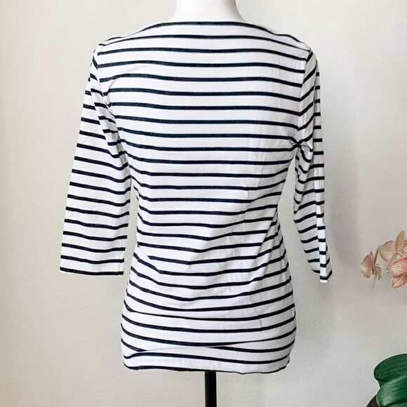 🍋 Merona 3/4 Sleeve Striped Top - Picture 5 of 8